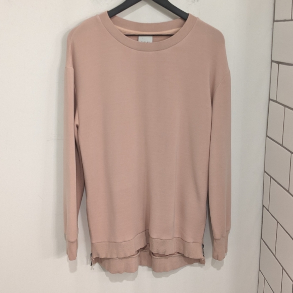 Varley Charter Oversized Tunic Zip Crew Neck Sweatshirt